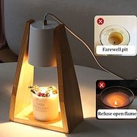 Aromatherapy diffuser lamp melted wax lamp Japanese log melted wax lamp ins bedroom bedside table lamp romantic smoke-free dimmable night light Lightinthebox - thumbnail