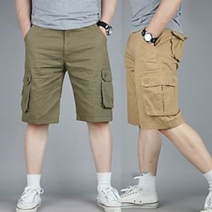 Men's Cargo Shorts Hiking Shorts Tactical Shorts Military Outdoor Regular Fit Ripstop Breathable Quick Dry Lightweight Bottoms ArmyGreen Army Yellow Hunting Fishing Climbing 29 30 31 32 33  Summer Lightinthebox