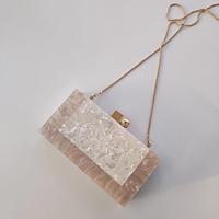 Women's Handbag Clutch Evening Bag Acrylic Party Daily Chain Solid Color Beige Lightinthebox