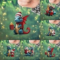 Christmas Tree Ornaments Hanging 2D Acrylic Decorations Christmas Ornament 2023 Crafts Hanging Ornament New Year Festive Party Supplies Room Hanging Decor miniinthebox - thumbnail