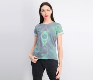 Womens Control Buttons T-shirts  Lime/Heather Green