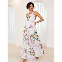 Women's Halter Neck Maxi Dress Sleeveless Summer Lightinthebox