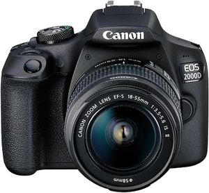 Canon 2728C003 Eos 2000D 18-55 Is, 24.1 Mp, Dslr Camera, Black, B07B322GL5