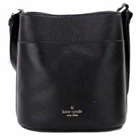 Kate Spade Leila Small Black Pebbled Leather Bucket Shoulder Crossbody Bag - 70373