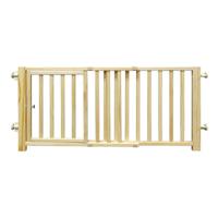 Four Paws Pet Safety Gates Vertical Wood Gate with Door (Walk Over) (30 x 18 Inch)