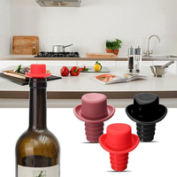 Silicone Small Hat Fresh Beer Bottle Stopper Wine Stopper Cork Cruet Dids Bottle Caps