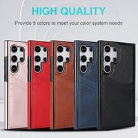 Phone Case For Samsung Galaxy S24 S23 S22 Plus  Ultra Back Cover Ultra Thin Non-Yellowing Card Slot Retro TPU PU Leather Lightinthebox