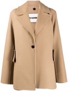 Jil Sander layered cashmere coat - Brown