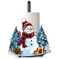 Christmas Paper Towel Holder, Farmhouse Christmas Snowman Decorations for Home Bathroom, Metal Christmas Kitchen Decor Accessories Paper Towel Holder Stand, Large Towel Stand for Countertops Winter Lightinthebox - thumbnail
