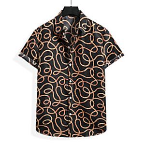 Men's Shirt Graphic Short Sleeve Casual Tops Simple Rainbow Lightinthebox