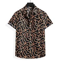Men's Shirt Graphic Short Sleeve Casual Tops Simple Rainbow Lightinthebox - thumbnail