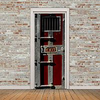 3D 2pcs Self-adhesive Creative Door Stickers Living Room Bedroom Diy Decorative Home Waterproof Wall Stickers 77x200cm miniinthebox - thumbnail