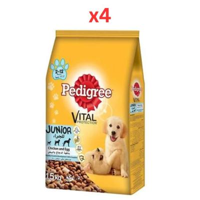 Pedigree Junior Chicken & Eggs Dry Food 1.5Kg (Pack of 4) Pedigree Junior Chicken & Eggs Dry Food 1.5Kg (Pack of 4)