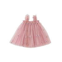 Kids Girls' Dress Solid Color Sleeveless Outdoor Casual Cute Daily Cotton Polyester Summer Spring 2-12 Years Gray blue Korean fans Lightinthebox