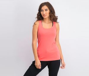 Womens Sleeveless Plain Tank Top  Coral
