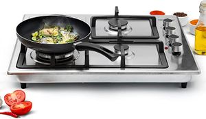 Geepas Stainless Steel Built-In Gas & Electric Hot Plate Hob-(Silver)-(GGC31034)