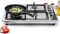 Geepas Stainless Steel Built-In Gas & Electric Hot Plate Hob-(Silver)-(GGC31034)