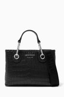 My EA Mini Tote Bag in Croc-embossed Faux Leather My EA Mini Tote Bag in Croc-embossed Faux Leather