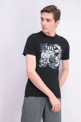 Mens Graphic Print Tee Black/White/Grey Mens Graphic Print Tee Black/White/Grey