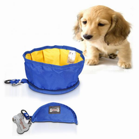Collapsible Waterproof Pet Dog Bowl Portable Travel Bowl Foldable Expandable Cup Dish For Pet