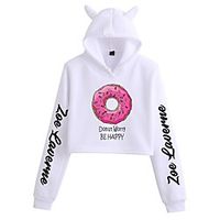 Inspired by Cosplay Zoe Laverne Cosplay Costume Crop Top Hoodie Polyester / Cotton Blend Graphic Printing Harajuku Graphic Crop Top For Women's miniinthebox - thumbnail