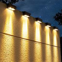 LED Solar Wall Light Outdoor Waterproof Solar Step Light Outdoor Garden Stairs Exterior Wall Fence Porch Landscape Decor Lighting 1/2PCS Lightinthebox