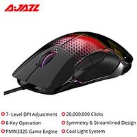 Ajazz AJ358 Gaming Mouse Wired USB Colorful Backlight Mouse 10000DPI PMW3325 Chip 8 Keys 7-Level DPI Symmetry  Ergonomic Design miniinthebox - thumbnail