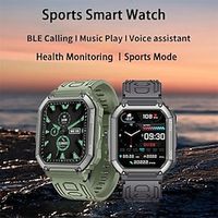 KR06 Smart Watch Men IP68 Waterproof Outdoor Sports Fitness Tracker Health Monitor Smartwatch for Android IOS miniinthebox - thumbnail