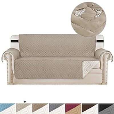 Waterproof  Reversible Quilted Sofa Cover, Slipcover Furniture Protector, Washable Couch Cover with Non Slip Foam and Elastic Straps for Kids, Dogs, Pets Lightinthebox