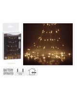 Homesmiths Christmas Silverwire 40 LED Warm White Cascade 1 Box