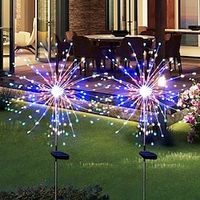 1 Set, Solar Powered Fireworks Lights Are Used to Illuminate Your Garden and Lawn, Outdoor Garden Decoration Solar Light for Garden Patio Courtyard Lawn, Decorative Lawn Lights, Waterproof Solar Garde Lightinthebox - thumbnail