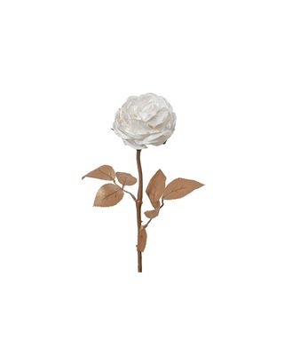 Kaemingk Decoris Polyester Rose On Stem White