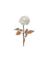 Kaemingk Decoris Polyester Rose On Stem White - thumbnail