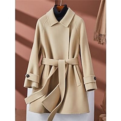 Women's Long Overcoat Winter Coat Belted Trench Coat Thermal Warm Windproof Pea Coat Fall Elegant Lady Coat Classic Cream Jacket Long Sleeve Black Camel Green Lightinthebox Women's Long Overcoat Winter Coat Belted Trench Coat Thermal Warm Windproof Pea Coat Fall Elegant Lady Coat Classic Cream Jacket Long Sleeve Black Camel Green Lightinthebox