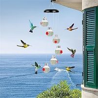 Charming Wind Chimes Hummingbird feeders, Hanging ant  bee Proof, Unique Leakproof Humming Bird Feeder, Perfect Garden Decor for Outside Lightinthebox