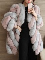 Fashion Warm Winter Faux Fur Long Sleeve Coat