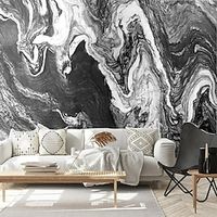 Art Deco 3D  Murals Black And White Marbling Hotel Home Decoration Comtemporary Classic Wall Covering Canvas Material Self adhesive Wallpaper Mural Wall Cloth Room Wallcovering miniinthebox - thumbnail