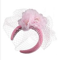 Sweet Feathers / Net Fascinators with Flower 1pc Wedding / Party / Evening Headpiece miniinthebox - thumbnail