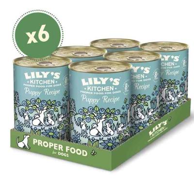 Lily's Kitchen Turkey & Duck Recipe Puppy Wet Food Box 6X400G Lily's Kitchen Turkey & Duck Recipe Puppy Wet Food Box 6X400G