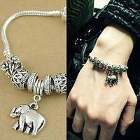 Women's Bead Bracelet Friendship Bracelet Vintage Bracelet Retro Elephant Fashion Birthday Rustic / Lodge Unique Design Ethnic Fashion Vintage Copper Bracelet Jewelry Silver For Party Evening Sport miniinthebox - thumbnail