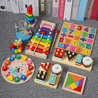 Wooden Montessori Toys, Eight-Tone Hand-Knocking Piano Infant Early Education Musical Instrument Music Enlightenment Hand-Brain Coordination Interaction Wooden Toy Lightinthebox - thumbnail