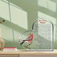 Sympathy Gifts For Loss Of Loved One Heart Acrylic With Condolence Quote Bereavement Gifts For Loss Of Father Memorial Gift For Loss Of Mother Cardinal Remembrance Gifts Lightinthebox