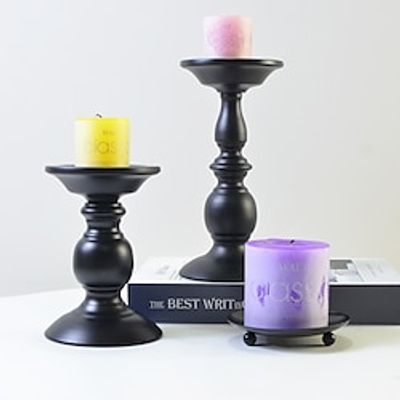 1pc Retro Wrought Iron Candle Holder for Romantic Home Decor and Wedding Photography - Perfect for Fall, Thanksgiving, Halloween, and Harvest Festival - Aesthetic Room Decor miniinthebox