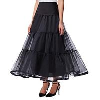 Retro Vintage 1950s Petticoat Hoop Skirt Tulle Skirt Bridal Women's Halloween Wedding Party Casual Daily Skirt Lightinthebox