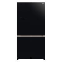 Hitachi 720L Gross,Net 569L,Side by Side 4 Door Premium Refrigerator, French Door Fridge, Automatic Ice Maker-Quick Freezing Glass Black-RWB720VUK04GBK
