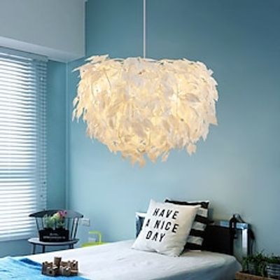Pendant Light Modern Feathe Fluffy Feather Personality Leaves Ceiling Light Fixture Adjustable Cable 50cm for Living Room Bedroom Wedding Or Party Decoration Lightinthebox
