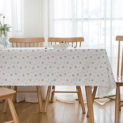 100% Cotton Tablecloth Jacquard Floral Country Style with Tassel Lightinthebox