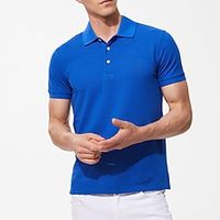 Men's Polo Shirt Golf Shirt Plain Turndown Wine Black White Light Green Pink Outdoor Work Short Sleeve Clothing Apparel Cotton Fashion Streetwear Business Lightinthebox - thumbnail