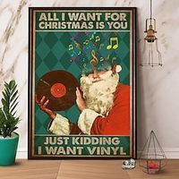 Christmas Wall Art Canvas Xmas Christmas Animal Prints and Posters Pictures Decorative Fabric Painting For Living Room Pictures No Frame miniinthebox - thumbnail