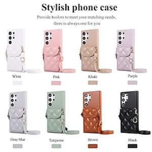 Phone Case For Apple AirTag Samsung Galaxy S23 S22 S21 S20 Ultra Plus FE A54 A53 A52 Card Holder Cases with Stand Leather with Removable Cross Body Strap Retro TPU PU Leather miniinthebox